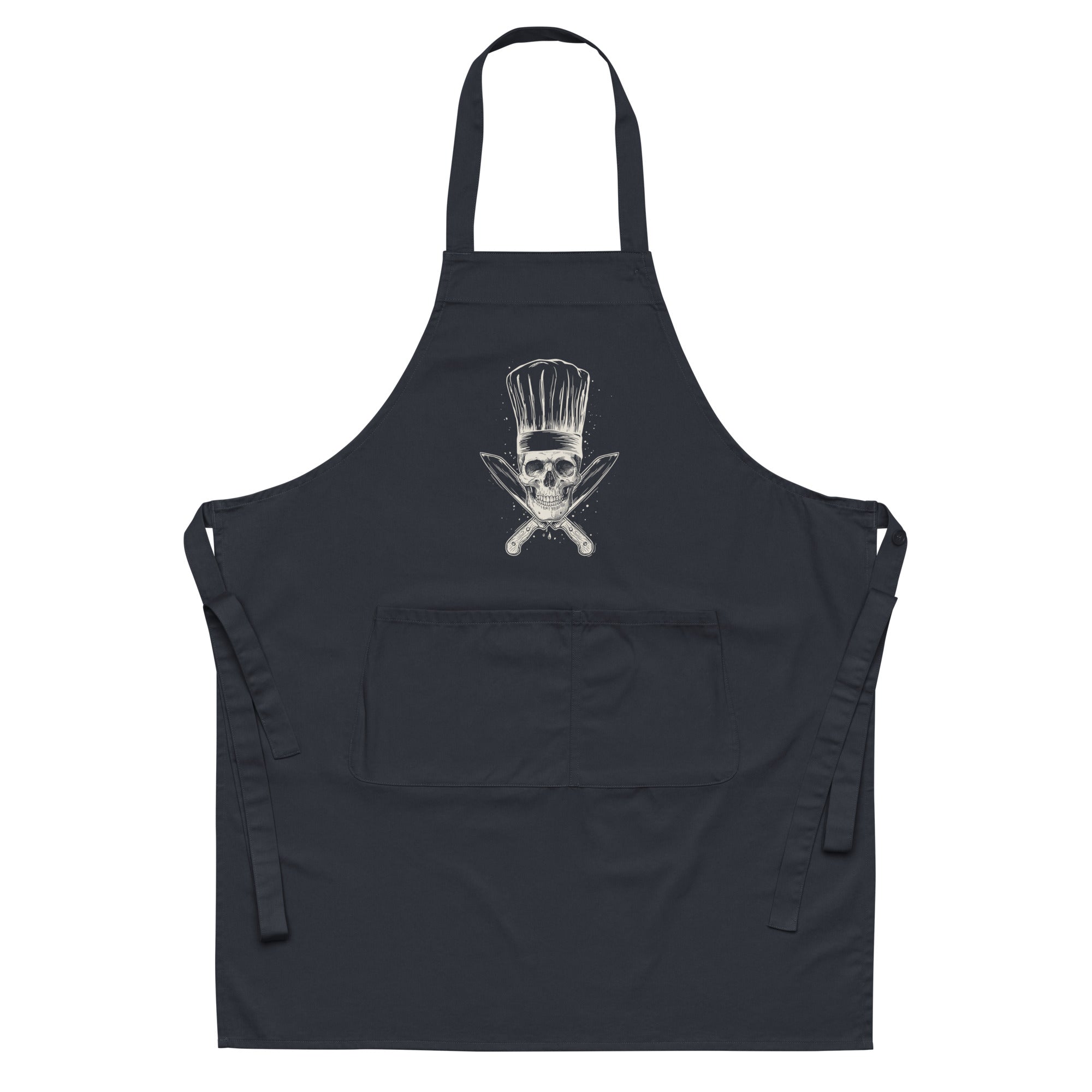Kochschürze Küchen-Totenkopf in Navy, Vorderansicht