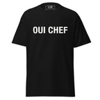 Koch-Shirt Oui Chef in Schwarz, Vorderansicht