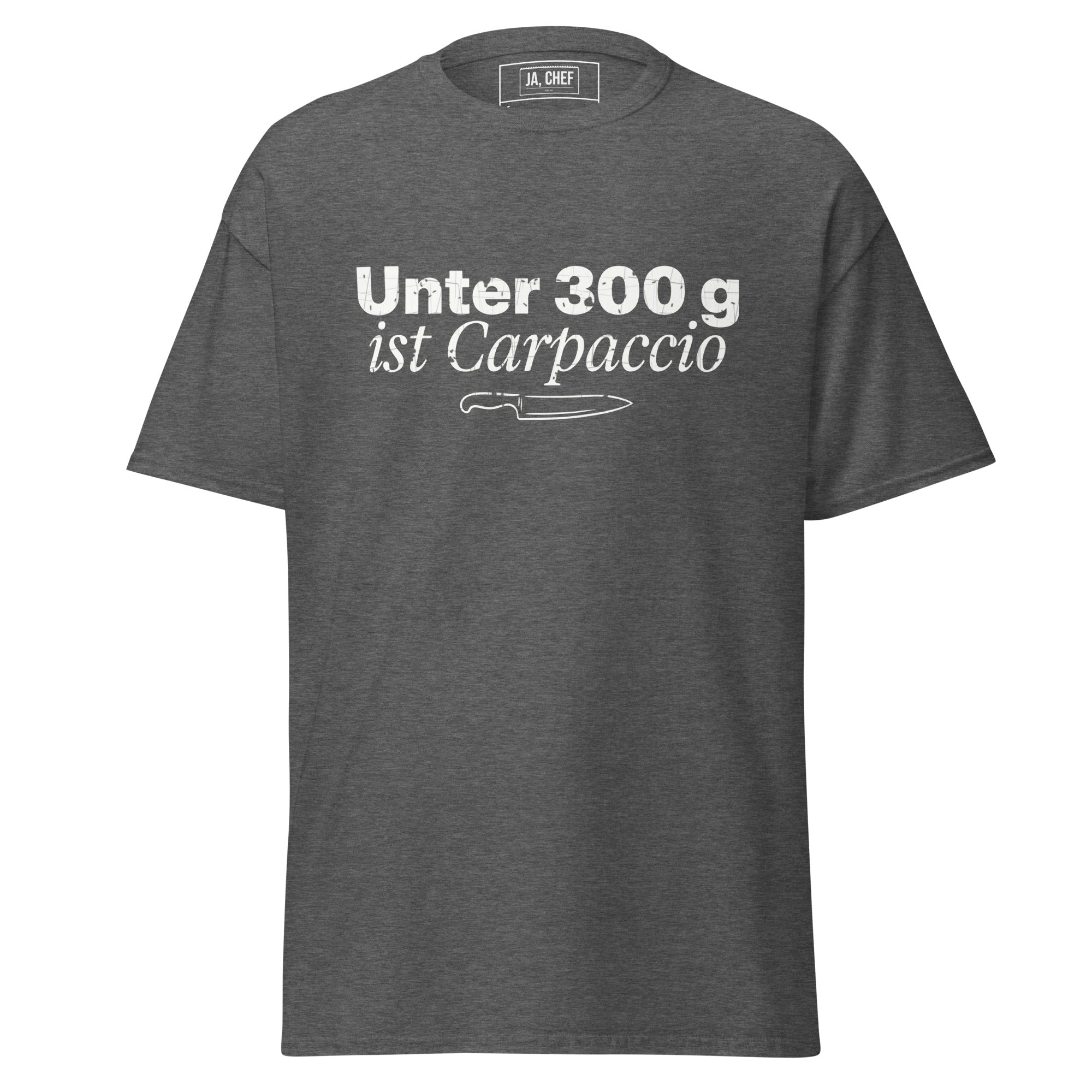 Koch-Shirt Unter 300 g ist Carpaccio in Dunkles Heather, Vorderansicht