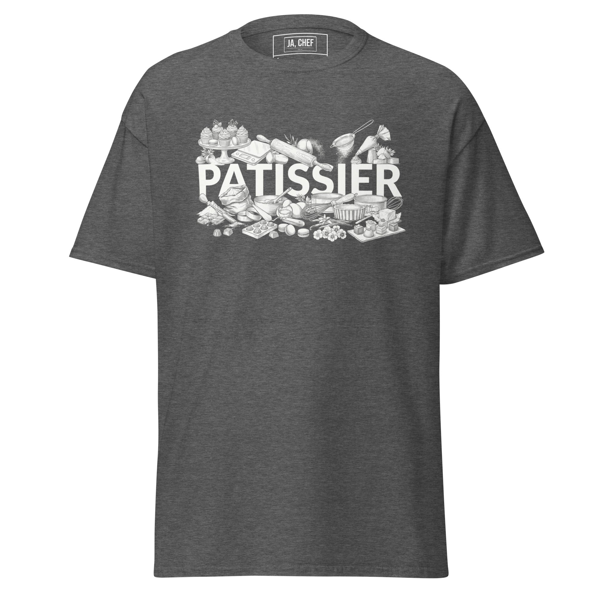 Koch-Shirt Patissier in Dunkles Heather, Vorderansicht