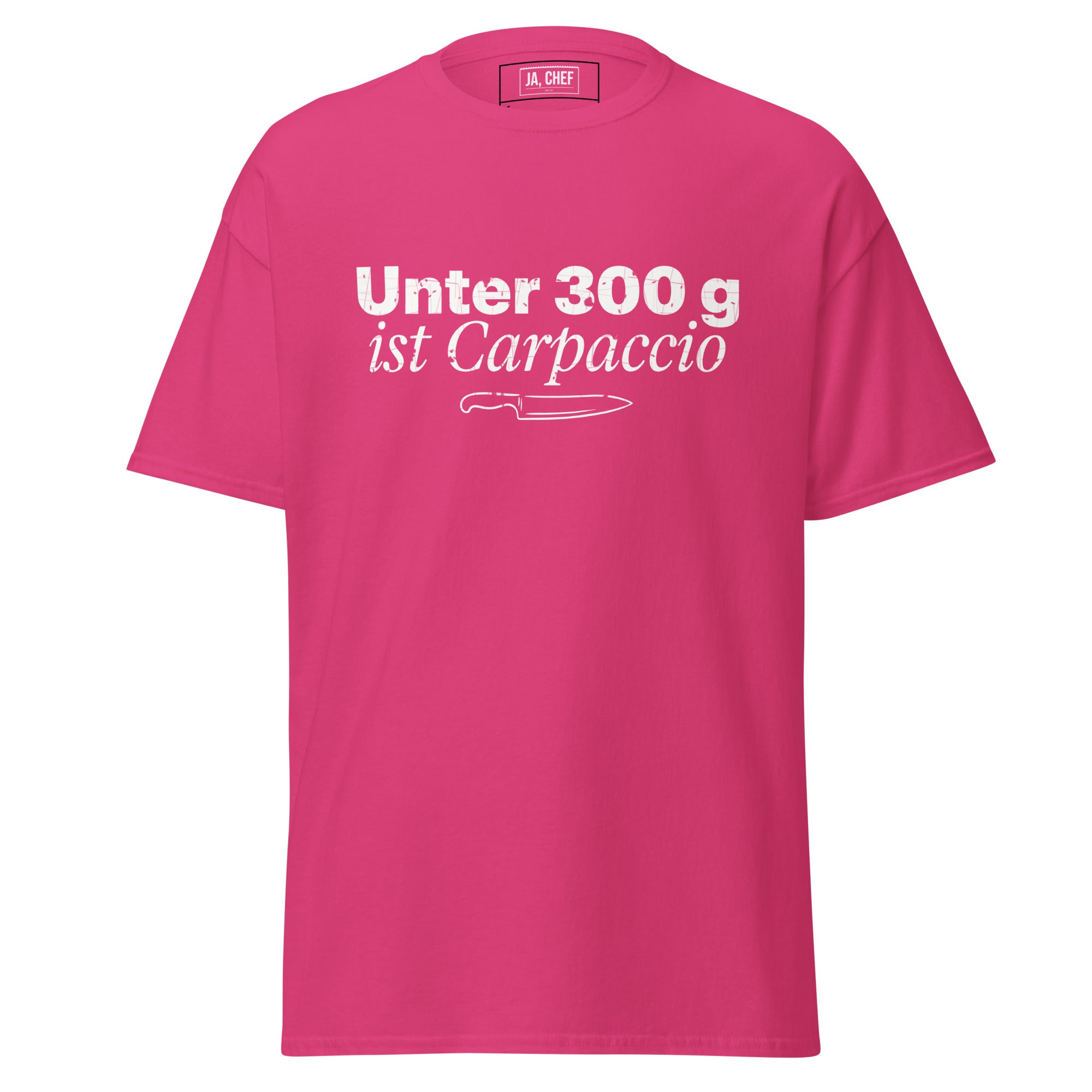 Koch-Shirt Unter 300 g ist Carpaccio in Helikonie, Vorderansicht