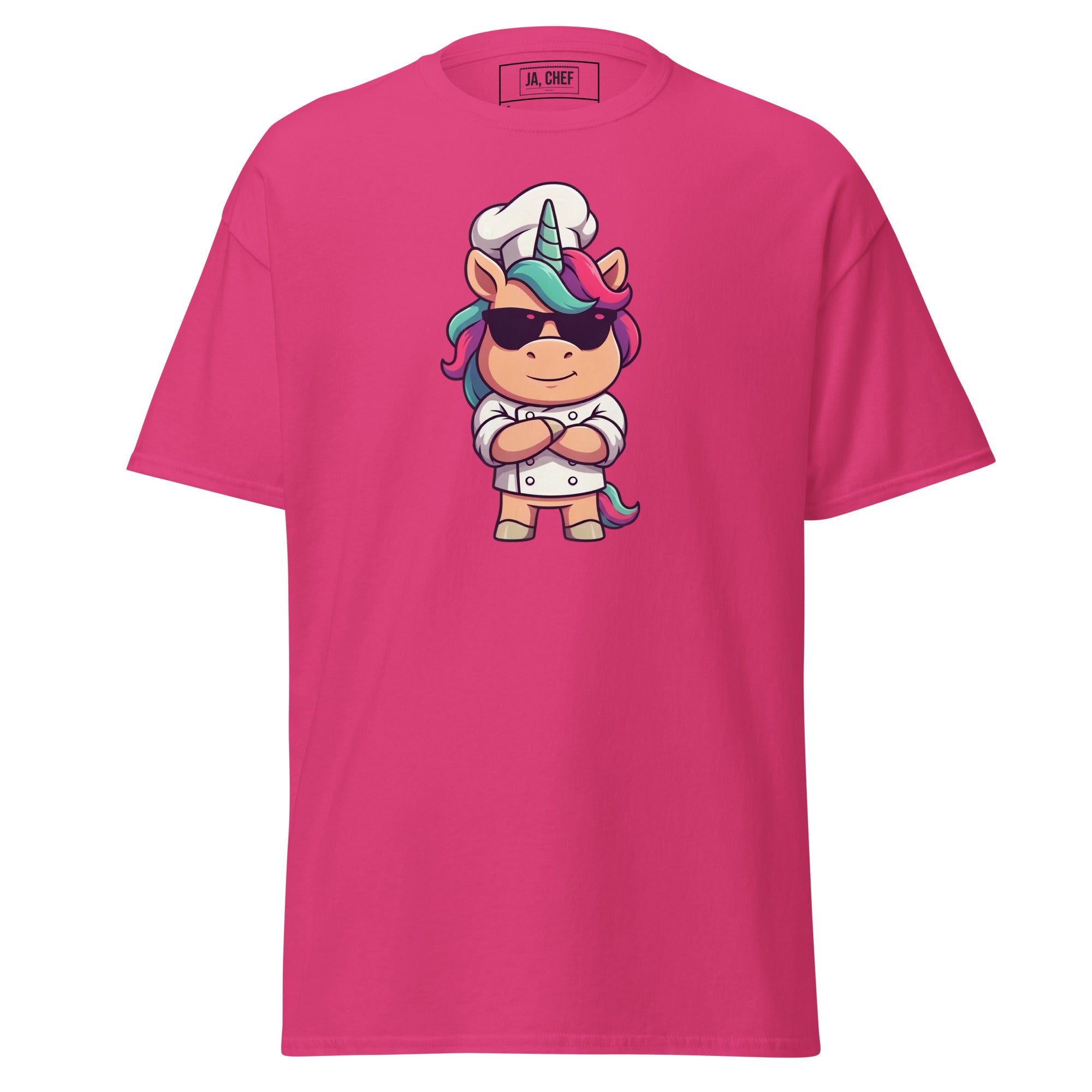 Koch-Shirt Einhorn-Chef in Helikonie, Vorderansicht