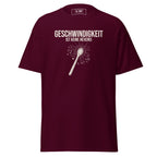 Koch-Shirt Geschwindigkeit ist keine Hexerei in Kastanienbraun, Vorderansicht