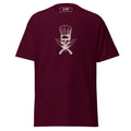 Koch-Shirt Küchen-Totenkopf in Kastanienbraun, Vorderansicht