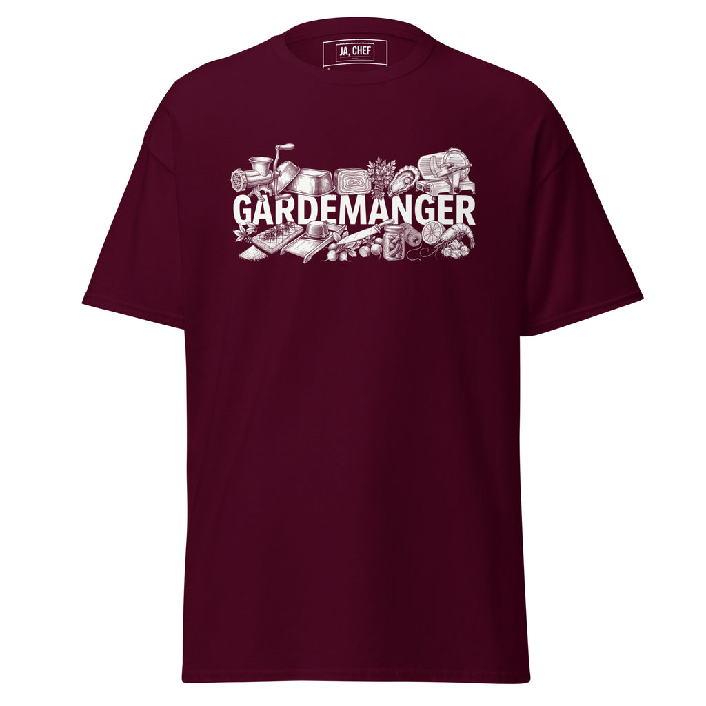 Koch-Shirt Gardemanger in Kastanienbraun, Vorderansicht
