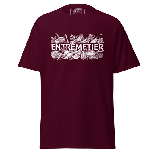 Koch-Shirt Entremetier in Kastanienbraun, Vorderansicht