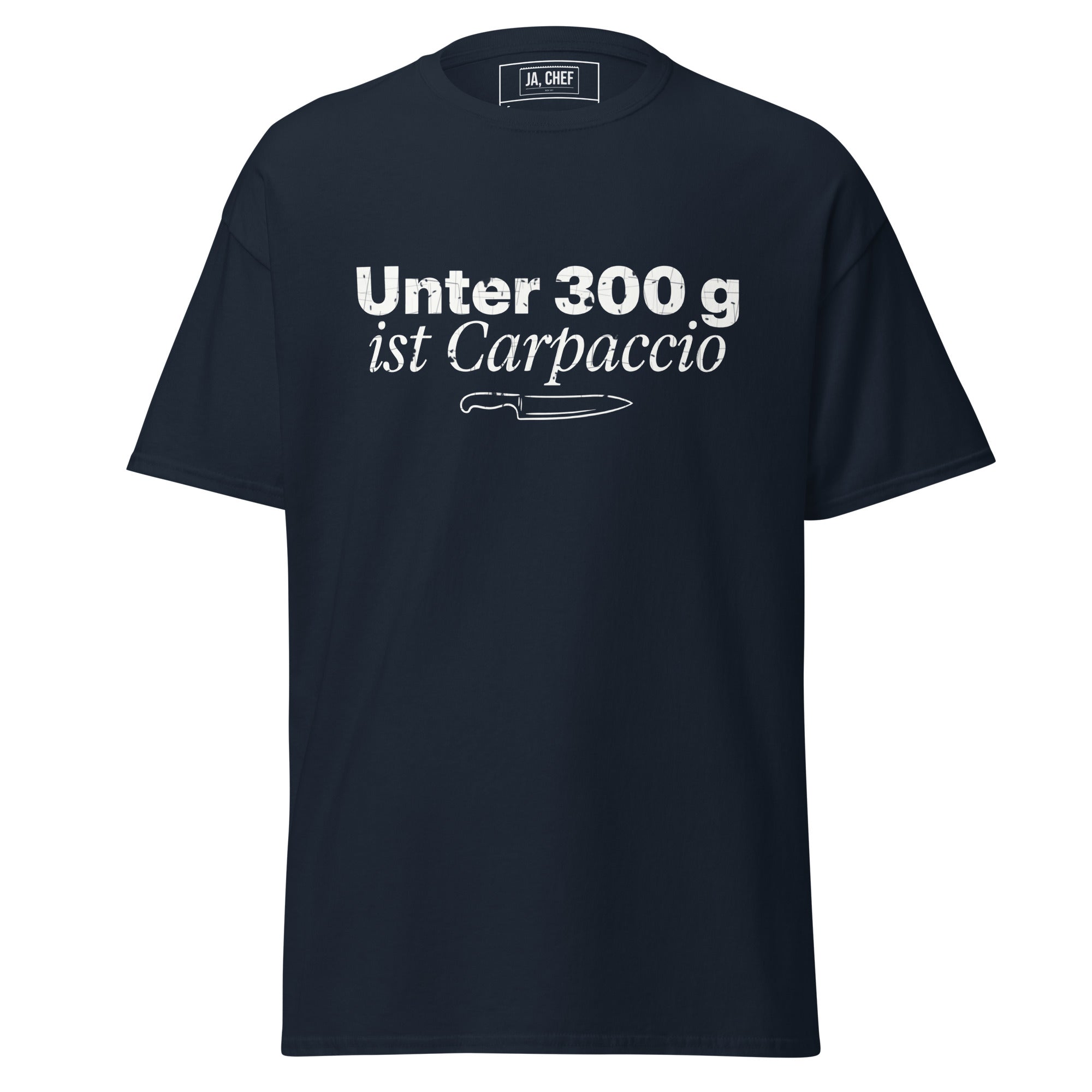 Koch-Shirt Unter 300 g ist Carpaccio in Navy, Vorderansicht
