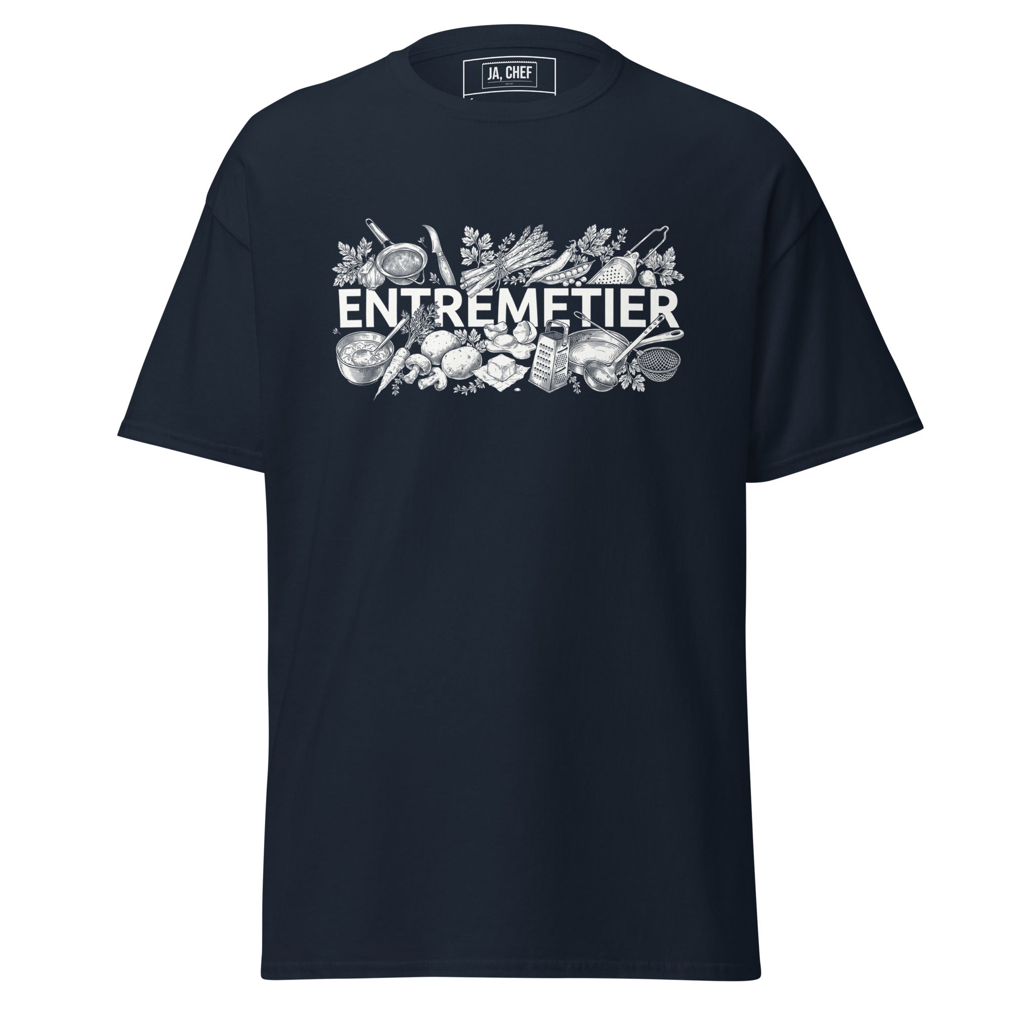 Koch-Shirt Entremetier in Navy, Vorderansicht