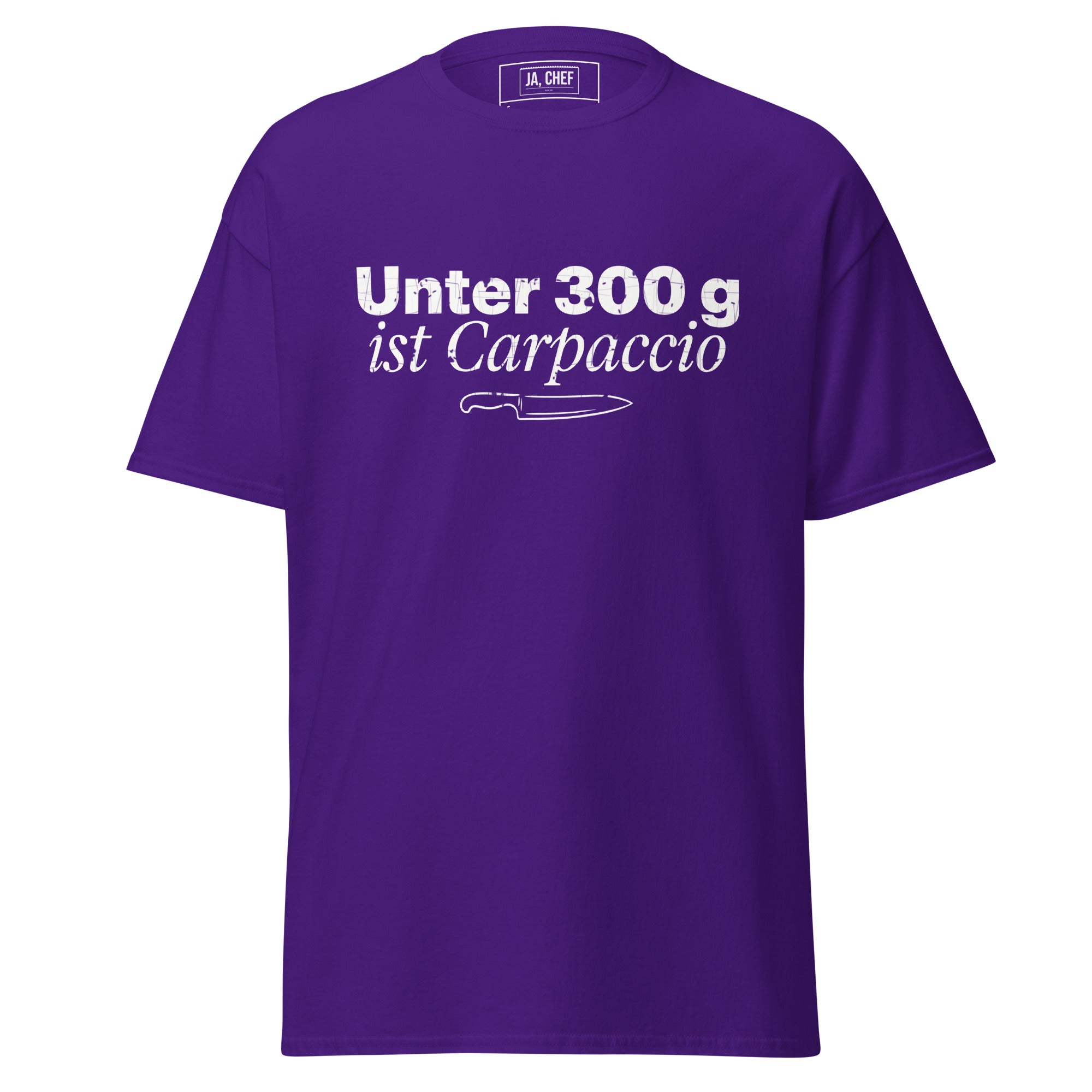 Koch-Shirt Unter 300 g ist Carpaccio in Lila, Vorderansicht