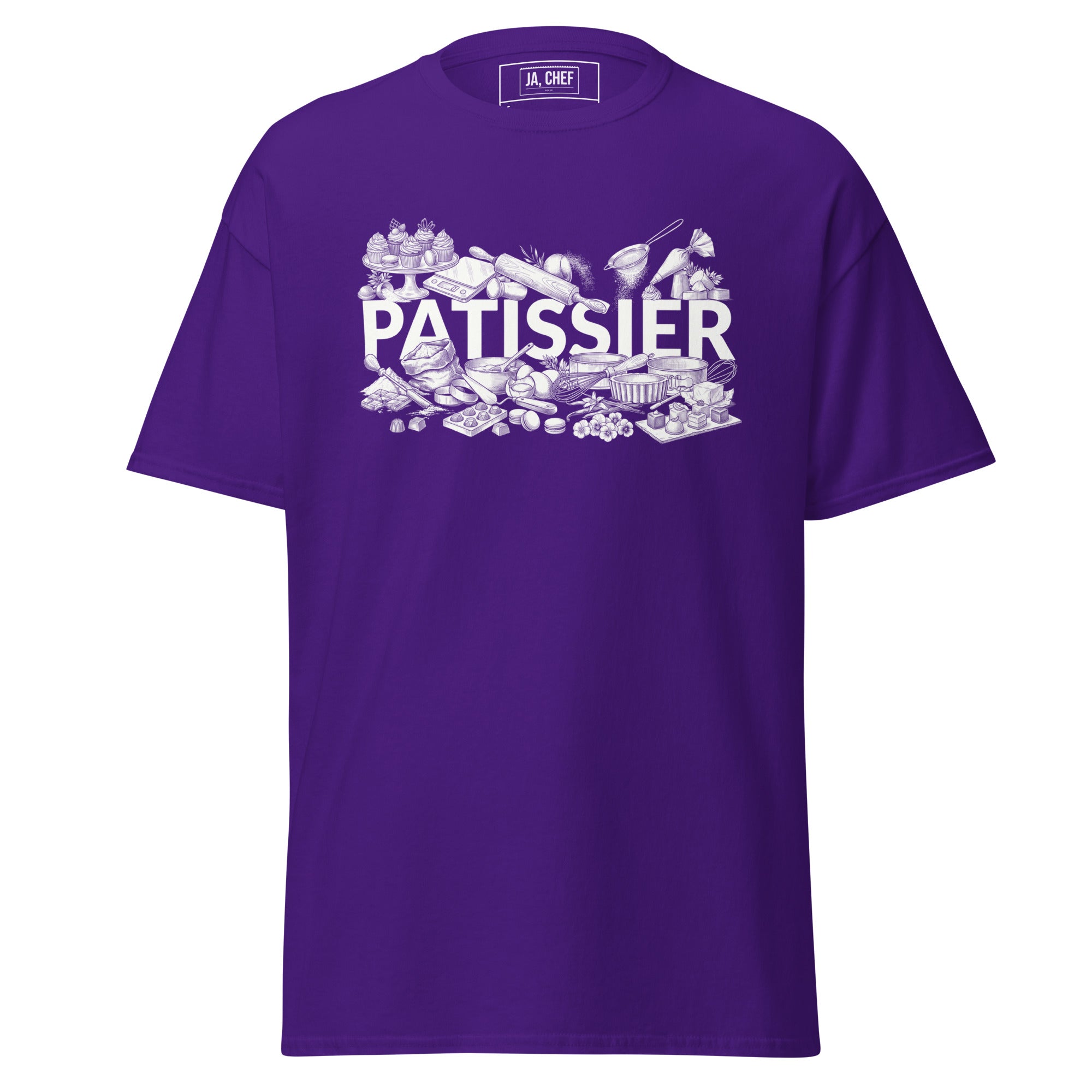 Koch-Shirt Patissier in Lila, Vorderansicht