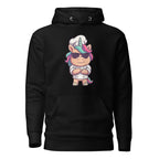 Koch-Hoodie Einhorn-Chef in Schwarz, Vorderansicht
